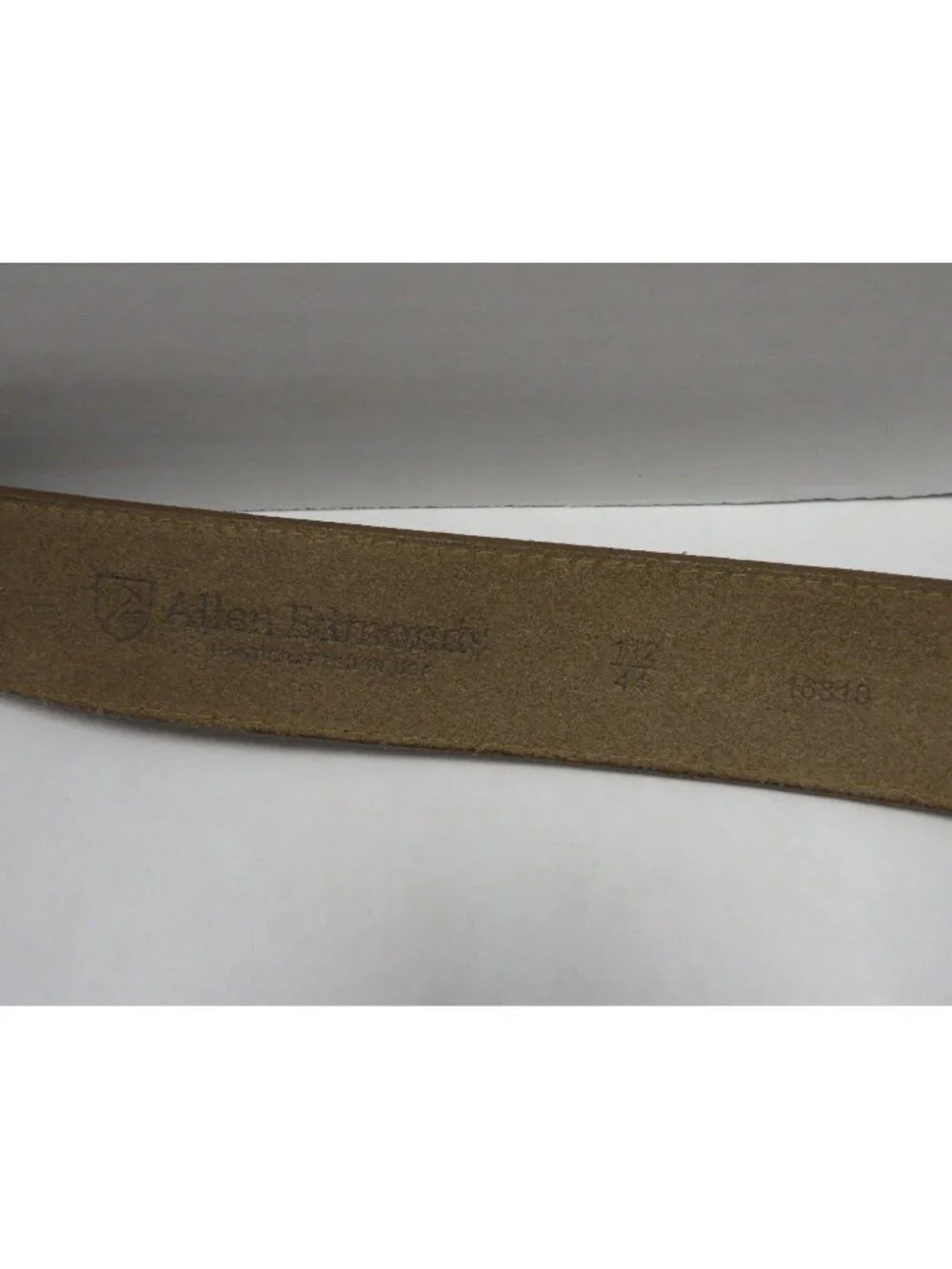 Allen Edmonds Belt 44 Leather Dress Silver Buckle Handcrafted USA *